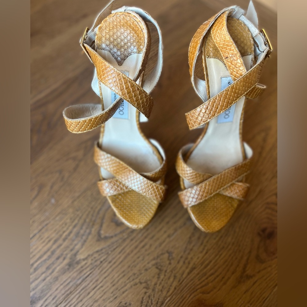Jimmy choo mustard heels